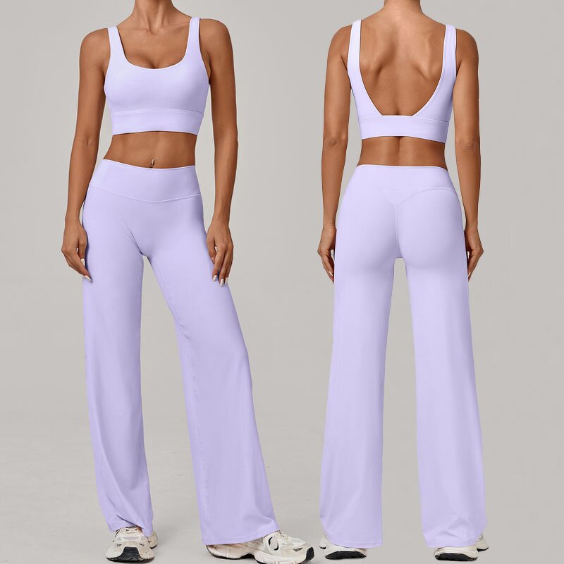 Women's Yoga Set Manufacturer - OEM/ODM Custom 2-Piece High Waist Straight Pants