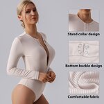 Women's Bodysuit Manufacturer - OEM/ODM Custom Long Sleeve Quick Dry Nude Jumpsuit