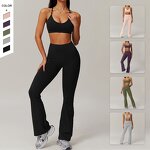 Women's Sport Suit Manufacturer - OEM/ODM Custom Thin Strap Wide Leg Gym Set