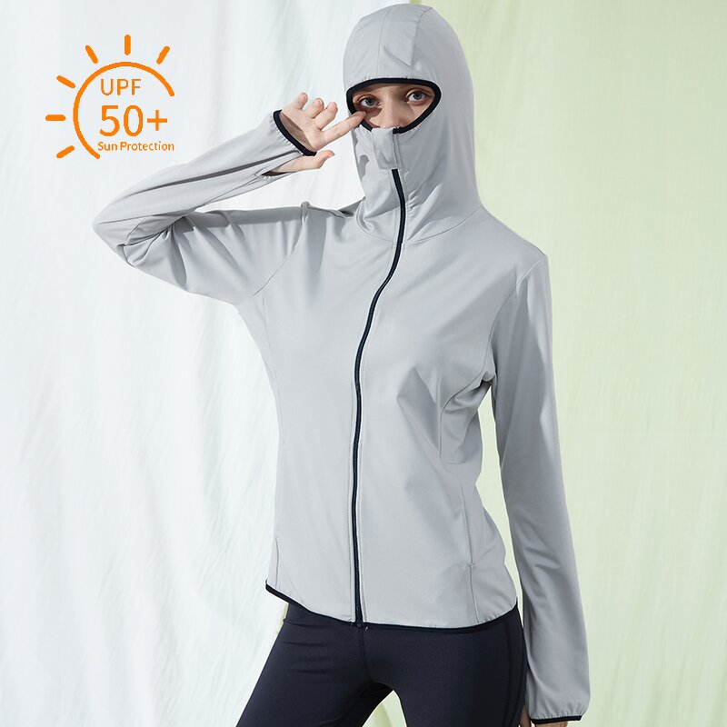 Women's Rash Guard Manufacturer - OEM/ODM Custom UPF 50+ Hoodie Thumb Holes Top