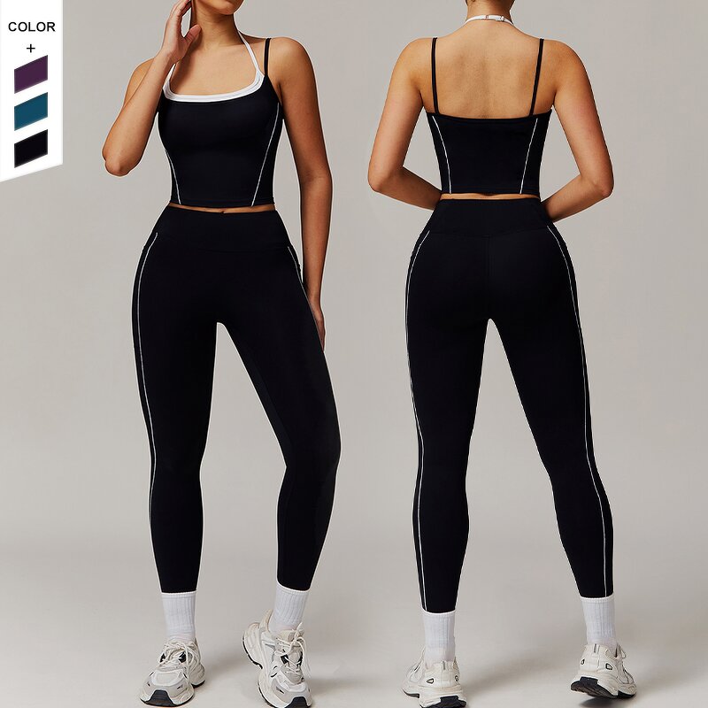 Women's Gym Suit Manufacturer - OEM/ODM Custom False Two Piece Hips Lift Set