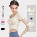 Women's Sports T-shirt Manufacturer - OEM/ODM Custom U Neck Back Slotted T-shirt