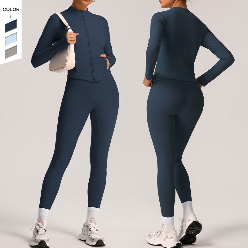 Women's Gym Suit Manufacturer - OEM/ODM Custom Winter High Waist Longsleeve Set