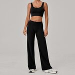 Women's Yoga Set Manufacturer - OEM/ODM Custom 2-Piece High Waist Straight Pants