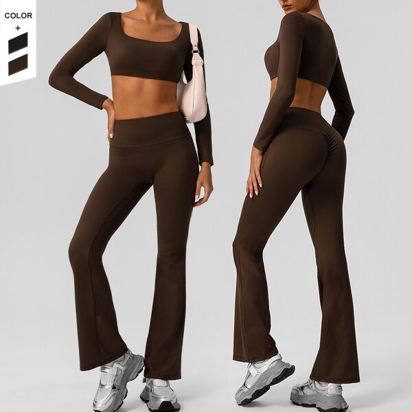 Women's Sports Set Manufacturer - OEM/ODM Custom Chest Pad High Waist Gym Set