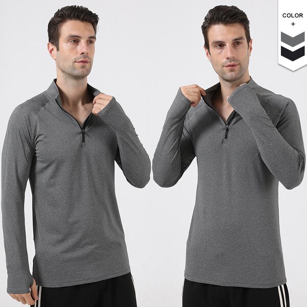 Men's Sport T-shirt Manufacturer - OEM/ODM Custom Athletic Thumb Hole Long Sleeve