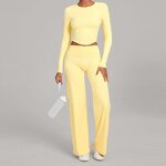 Women's Yoga Set Manufacturer - OEM/ODM Custom 2-Piece Seamless Long Sleeve Set