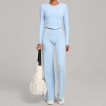 Women's Yoga Set Manufacturer - OEM/ODM Custom 2-Piece Seamless Long Sleeve Set