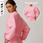 Women's Pullover Manufacturer - OEM/ODM Custom Rib Bottom Round Neck Hoodie