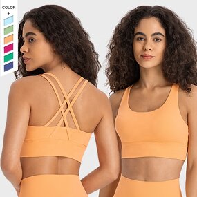 Sports Bra Manufacturer - OEM/ODM Custom Cross Back Yoga Bra with Lining