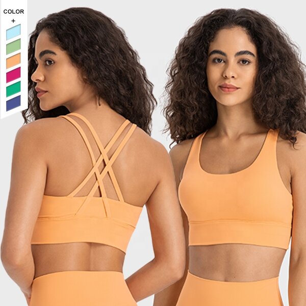 Sports Bra Manufacturer - OEM/ODM Custom Cross Back Yoga Bra with Lining