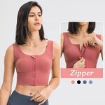 Sports Bra Manufacturer - OEM/ODM Custom Front Zipper Tight Yoga Top