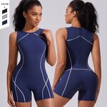 Women's Jumpsuit Manufacturer - OEM/ODM Custom Color Collision Sleeveless Sportswear