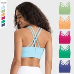 Sports Bra Manufacturer - OEM/ODM Custom Cross Back Yoga Bra with Lining