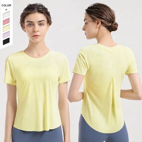 Women's Yoga Top Manufacturer - OEM/ODM Custom Short Sleeved Quick Dry T-shirt