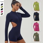 Women's Jumpsuit Manufacturer - OEM/ODM Custom Backless Soft Comfortable Half Zipper