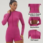 Women's Jumpsuit Manufacturer - OEM/ODM Custom Backless Soft Comfortable Half Zipper