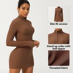 Women's Bodysuit Manufacturer - OEM/ODM Custom Sports Nude Slim Fit Windproof Jumpsuit