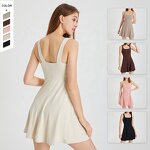 Women's Tennis Skirt Manufacturer - OEM/ODM Custom Square Neck Shoulder Design Skirt