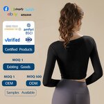 Women's Fitness Top Manufacturer - OEM/ODM Custom V-Neck Pilates Long Sleeve Top