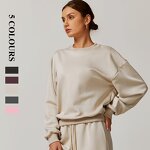 Women's Pullover Manufacturer - OEM/ODM Custom Rib Bottom Round Neck Hoodie