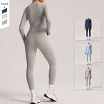 Women's Yoga Suit Set Manufacturer - OEM/ODM Custom Fleece Long Sleeve Leggings Set