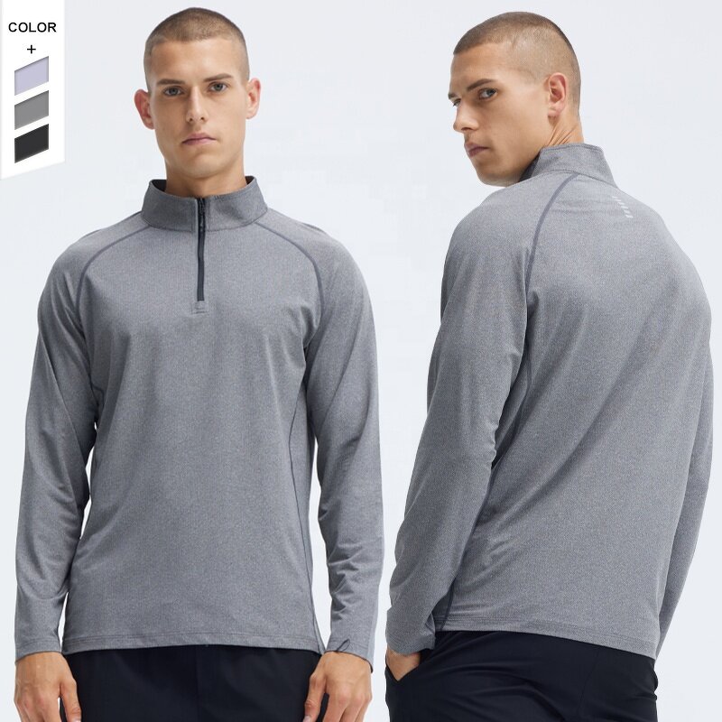 Men's Sports Top Manufacturer - OEM/ODM Custom Half Zip Running Stand up Collar Top