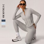 Women's Yoga Jacket Set Manufacturer - OEM/ODM Custom Fleece Windproof Leggings Set