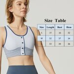 Sports Bra Manufacturer - OEM/ODM Custom Fixed Chest Pad Button Printing Bra