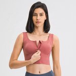 Sports Bra Manufacturer - OEM/ODM Custom Front Zipper Tight Yoga Top