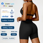 Women's Gym Sportswear Manufacturer - OEM/ODM Custom Contorted Fold Halterneck Suit