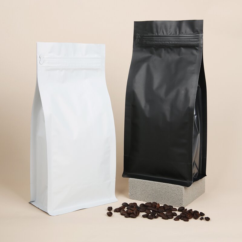 Coffee Bag Manufacturer - OEM/ODM Custom UV Printed Kraft Flat Bottom Bag