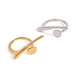 Geometric Open Ring Manufacturer - Custom 18K Gold Plated