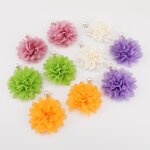 Flower Earrings Supplier - Custom Summer Sweet Fabric Pearl