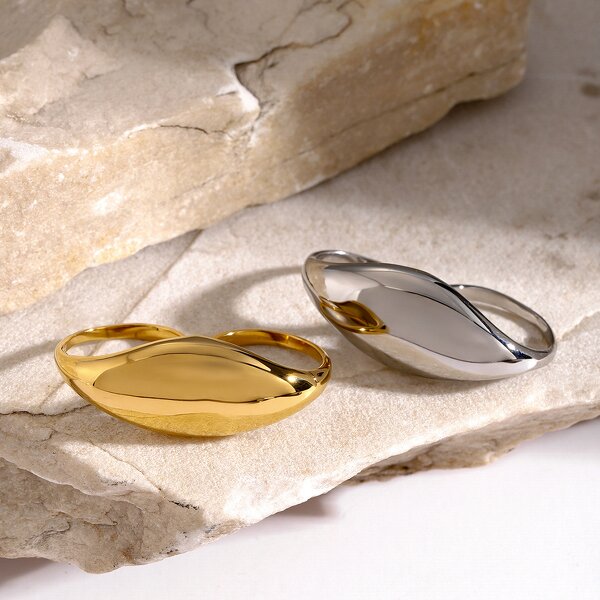 Double Finger Ring Manufacturer - Custom Smooth Large Face