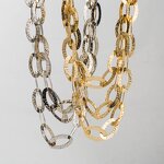 Chain Necklace Factory - Custom Oval Gold Multi-layer OEM