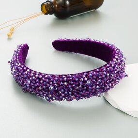 Sponge Hair Hoop Manufacturer - Custom Thin Colorful Crystal