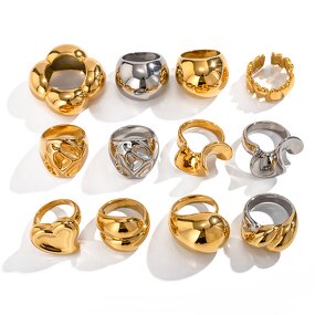 Stainless Steel Rings Supplier - Custom 18K Gold Plated
