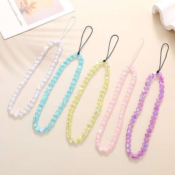 Mobile Phone Pendant Supplier - Custom Love Beaded Wrist Strap