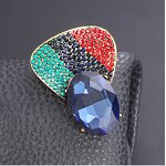 Sapphire Brooch Supplier - Custom High-end Fan-shaped OEM