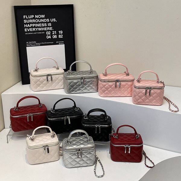 Pu Leather Jewelry Box Supplier - Custom Evening square Handbags