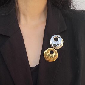 Water Ripple Brooch Factory - Custom Niche Irregular Hollow