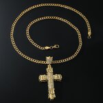Cross Pendant Necklace Supplier - Custom Shiny Alloy Cuban