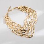 Chain Necklace Factory - Custom Oval Gold Multi-layer OEM