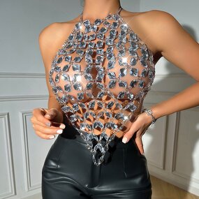 Crystal Body Jewelry Manufacturer - Custom Weaving Camis Tops