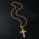 Cross Pendant Necklace Supplier - Custom Shiny Alloy Cuban