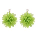 Flower Earrings Supplier - Custom Summer Sweet Fabric Pearl