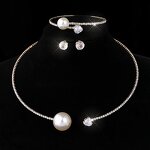 Wedding Jewelry Set Supplier - Custom Pearl Zircon Bride Set