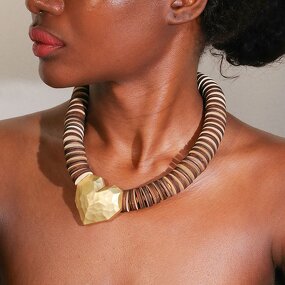 Wood Bead Necklace Supplier - Custom Natural Chip Bead