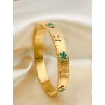 Flower Bracelet Factory - Custom Five Leaf Wide Sleeve